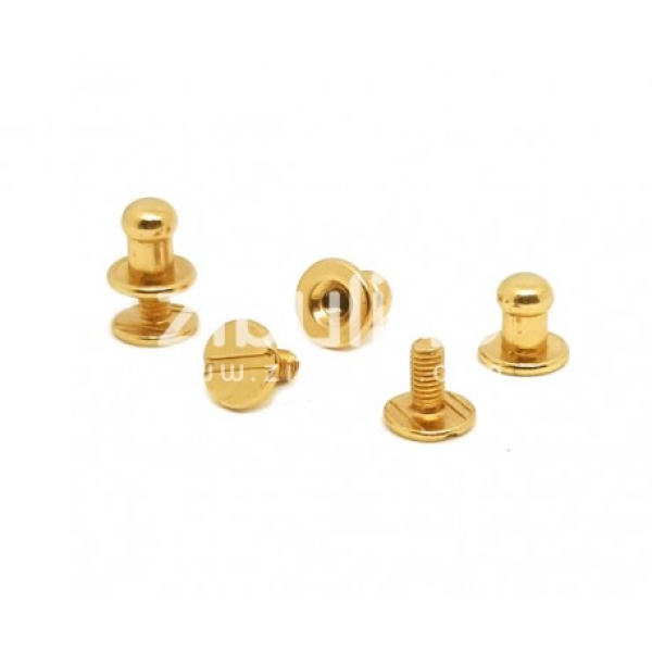 Knopfnieten schraubbar, Gold