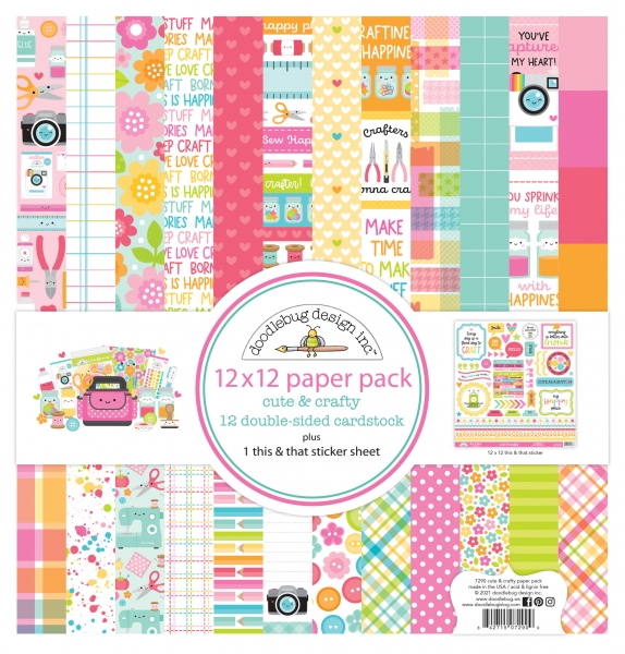 Cute & Crafty 12x12 Paperpack - Doodlebug