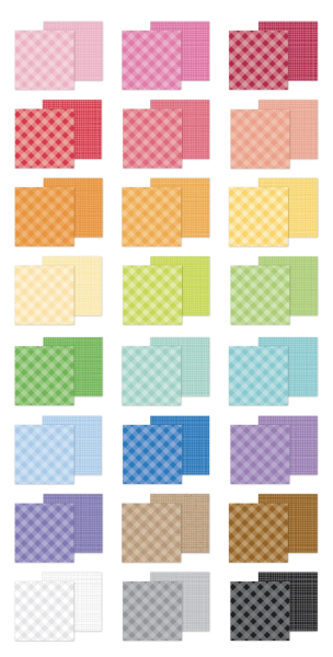 Gingham-Linen Rainbow Petite Prints 6x8 Paperpad - Doodlebug
