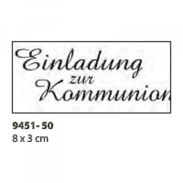 Einladung Kommunion, Holzstempel