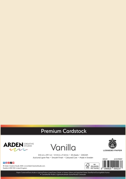Premium Cardstock A4, Vanilla - ARDEN Creative Studio