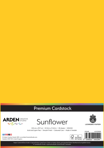 Premium Cardstock A4, Sunflower - ARDEN Creative Studio