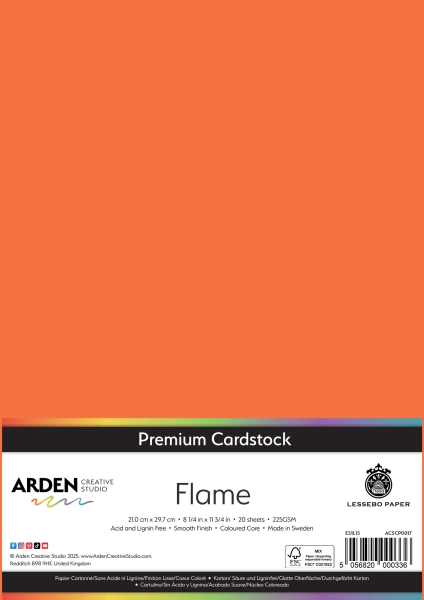 Premium Cardstock A4, Flame - ARDEN Creative Studio