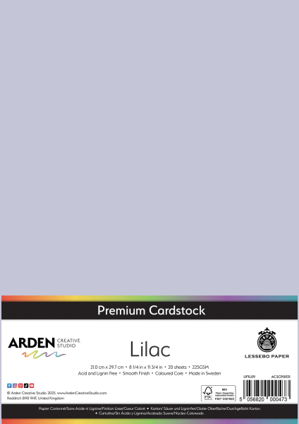 Premium Cardstock A4, Lilac - ARDEN Creative Studio