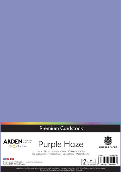 Premium Cardstock A4, Purple Haze - ARDEN Creative Studio