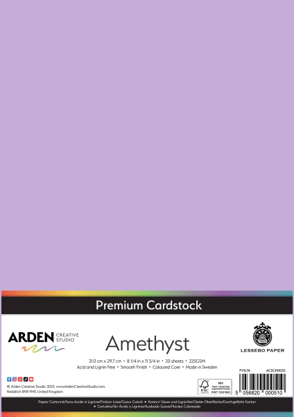 Premium Cardstock A4, Amethyst - ARDEN Creative Studio