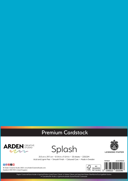 Premium Cardstock A4, Splash - ARDEN Creative Studio