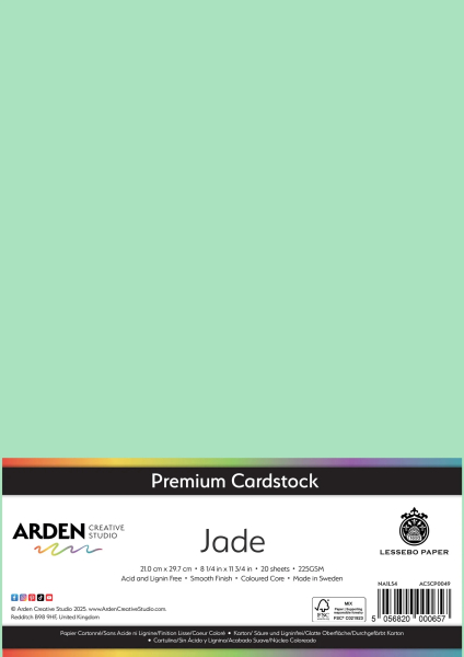 Premium Cardstock A4, Jade - ARDEN Creative Studio