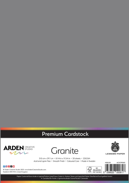 Premium Cardstock A4, Granite - ARDEN Creative Studio