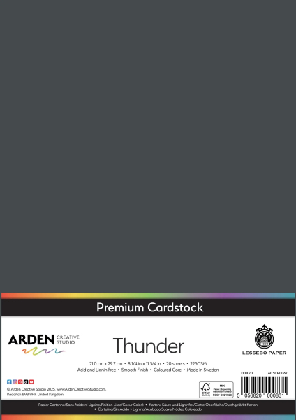 Premium Cardstock A4, Thunder - ARDEN Creative Studio