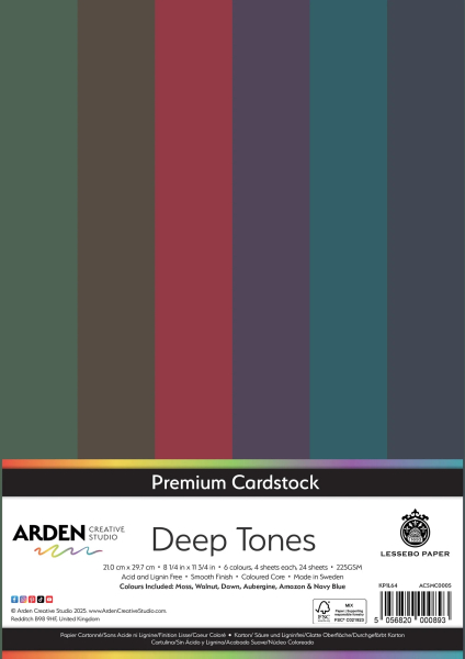 Premium Cardstock A4, Deep Tones - ARDEN Creative Studio