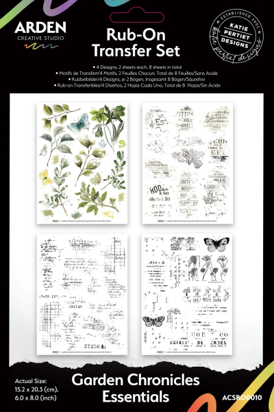 Garden Chronicles Essentials, Rub-On Transfer Set - Arden Creative Studio