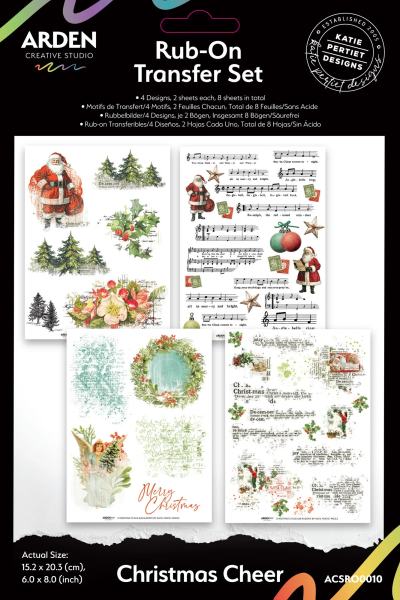 Christmas Cheer, Rub-On Transfer Set - Arden Creative Studio