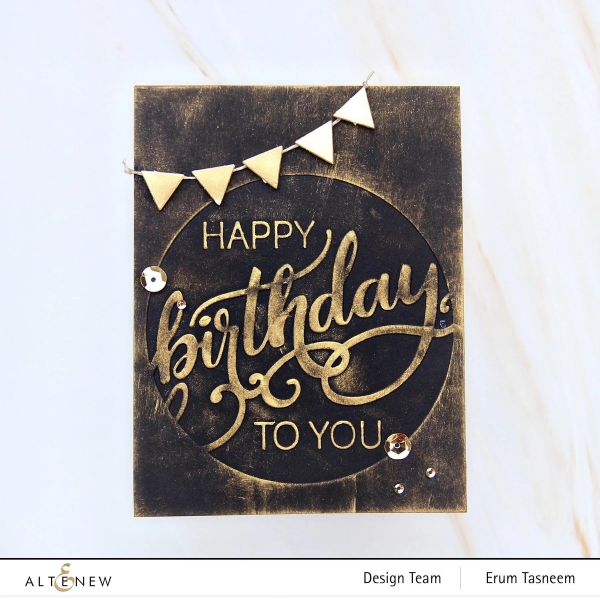 Modern Birthday Faux Letterpress, Embossing Folder - Altenew