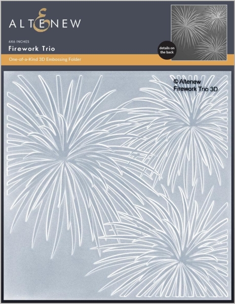 Firework Trio, Embossing Folder - Altenew