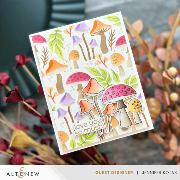 Mushroom Garden, Schablone - Altenew