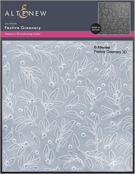 Festive Greenery, Embossing Folder - Altenew