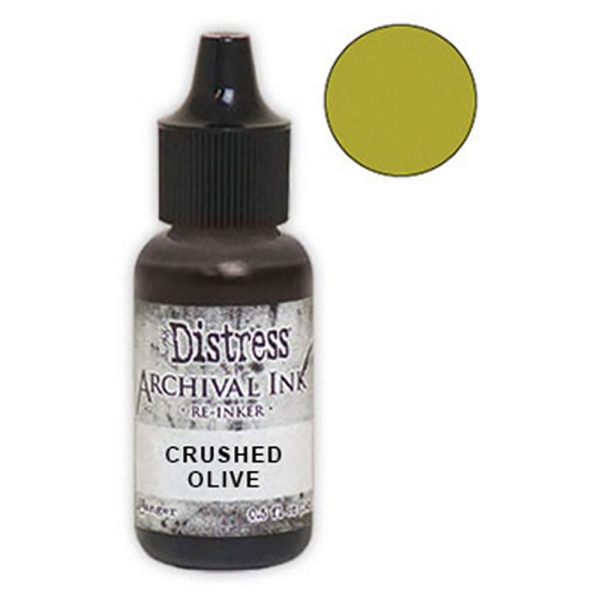 Tim Holtz Distress Archival Re-Inker, Crushed Olive - Ranger