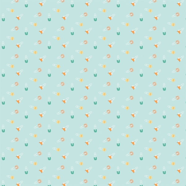 Hello Baby Boy, Diaper Pins, Designpapier - Echo Park Paper