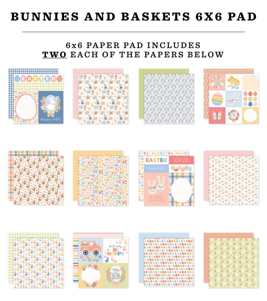 Bunnies & Baskets 6x6 Paperpad - Echo Park