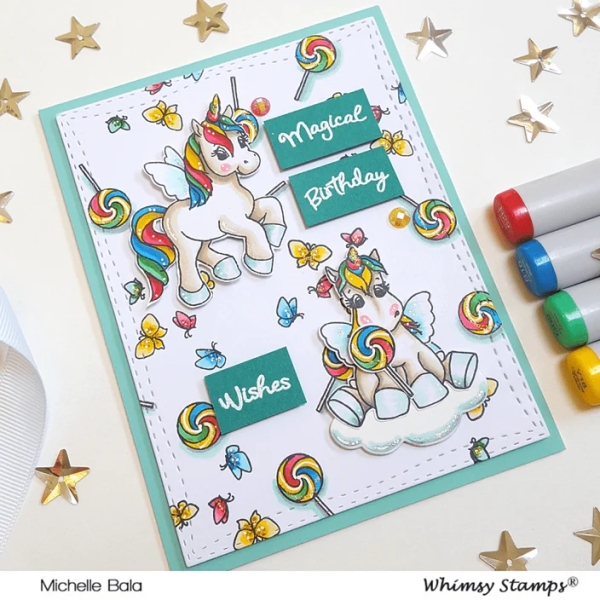 Unicorn Wishes, Clearstamps - Whimsy Stamps