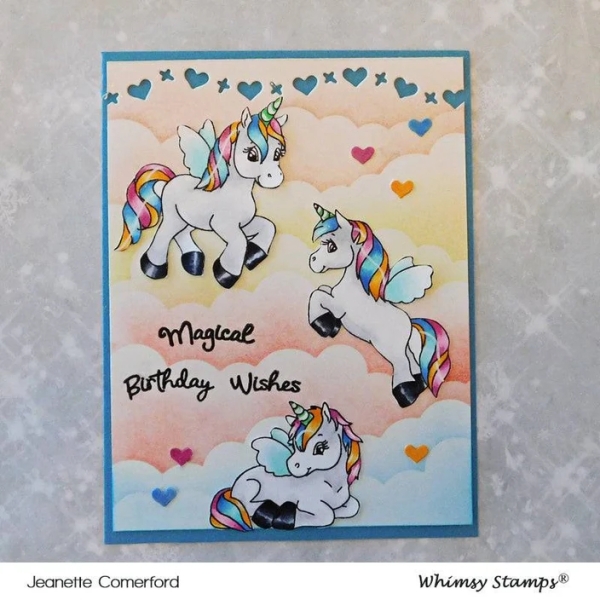 Unicorn Wishes, Clearstamps - Whimsy Stamps
