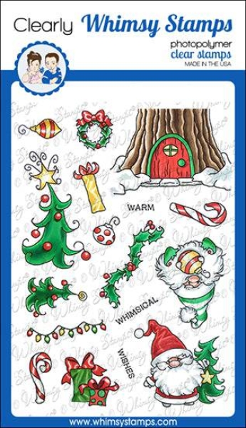 Gnome Warm Wishes, Clearstamps - Whimsy Stamps