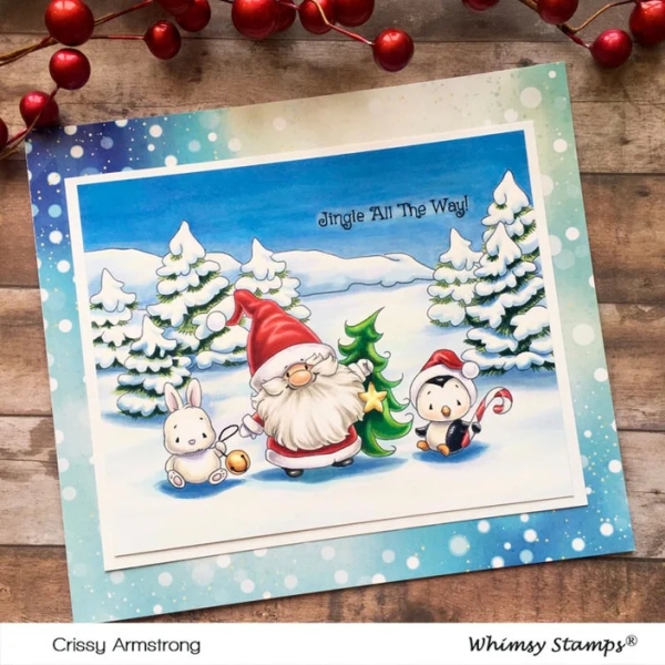 Gnome Warm Wishes, Clearstamps - Whimsy Stamps