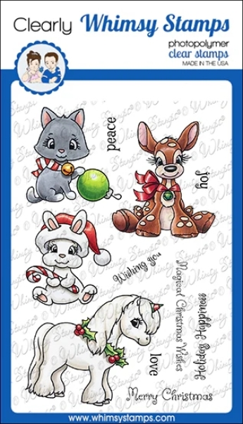 Christmas Critter Wishes, Clearstamps - Whimsy Stamps