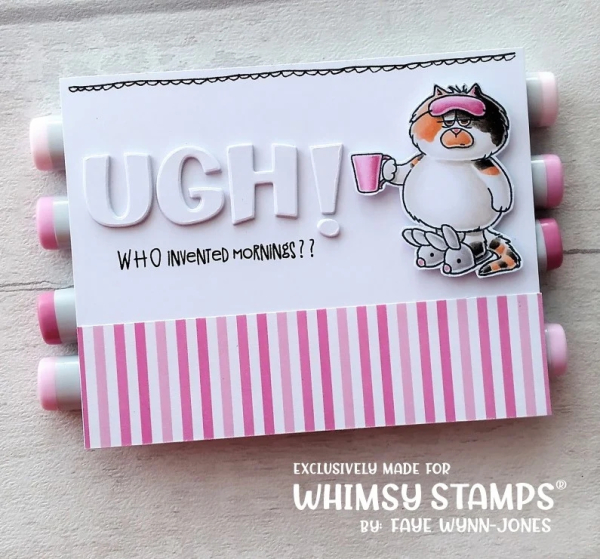 Cat Do Mornings, Clearstamps - Whimsy Stamps