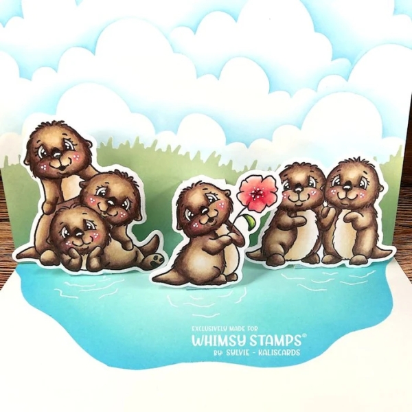Otter Variety 2, Clearstamps - Whimsy Stamps