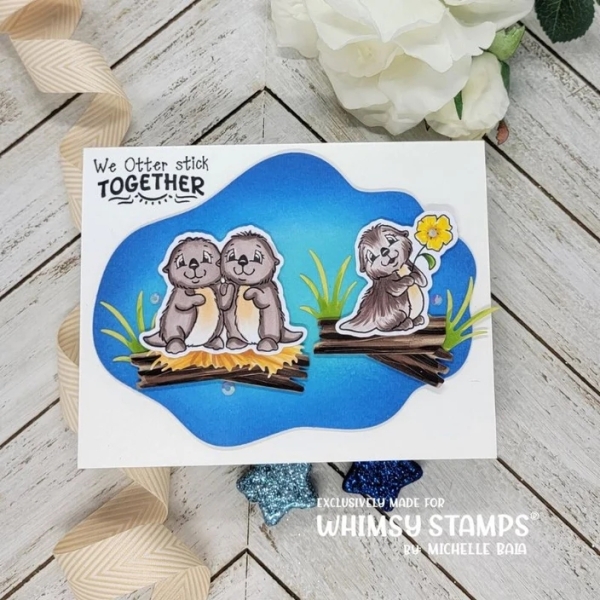 Otter Variety 2, Clearstamps - Whimsy Stamps