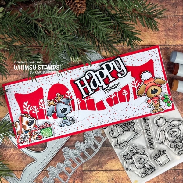 Christmas Doggies, Clearstamps - Whimsy Stamps