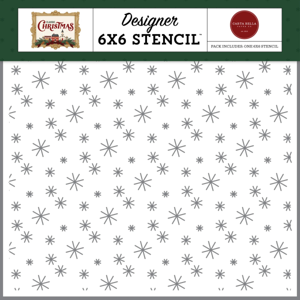 Season's Greetings Snowflakes, Schablone - Carta Bella