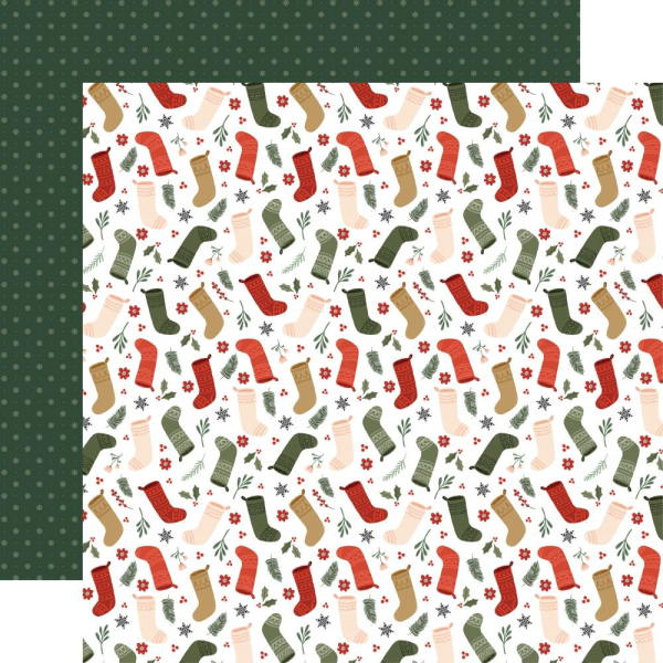 Christmas Village - Joyful Stockings, Designpapier - Carta Bella