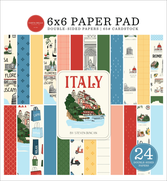 Italy, 6x6 Paperpad - Carta Bella