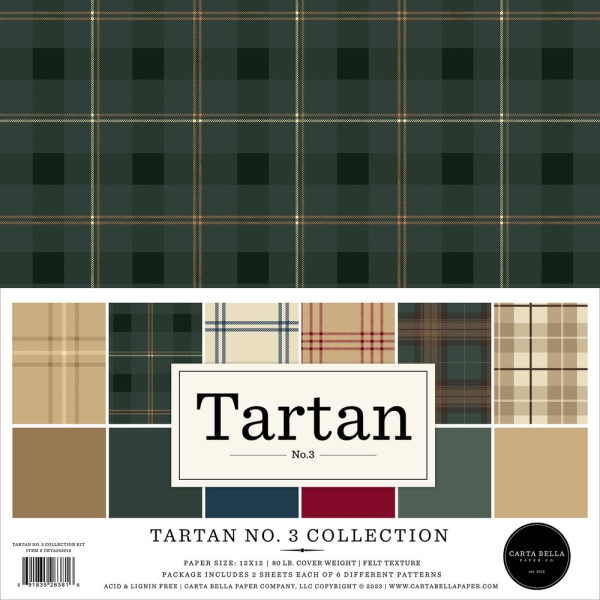 Tartan #3 12x12 Collection Kit - Carta Bella