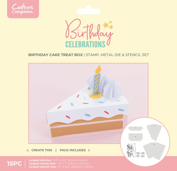 Birthday Cake Treat Box, Stempel, Stanze & Schablone - Crafter's Companion