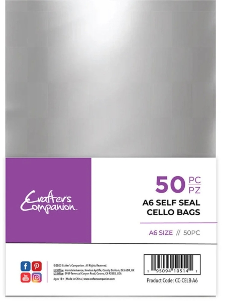 Self Seal Cello Bags, A6 - Crafter's Companion