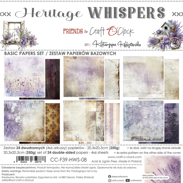 Heritage Whispers, 8x8 Basic Paperpad - Craft O'Clock