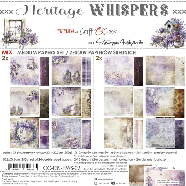 Heritage Whispers, 8x8 Medium Paperpad - Craft O'Clock