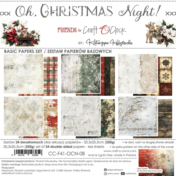 Oh, Christmas Night!, 8x8 Basic Paperpad - Craft O'Clock