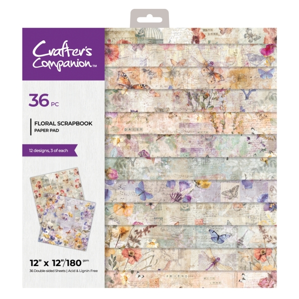Floral Scrapbook 12x12 Paperpad - Crafter's Companion