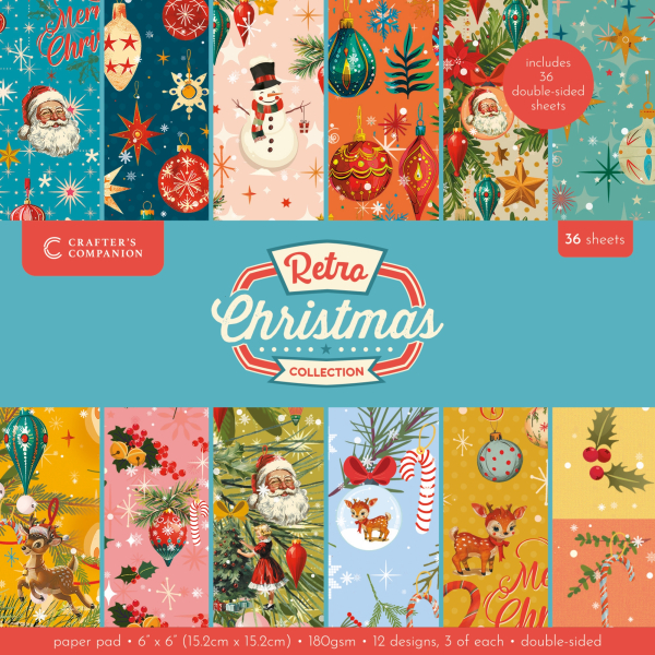 Retro Christmas 6x6 Paperpad - Crafter's Companion