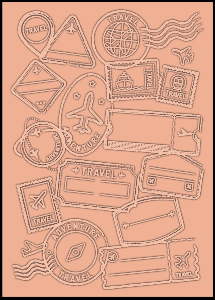 Let's Travel, 2D Embossingfolder - Crafter's Companion
