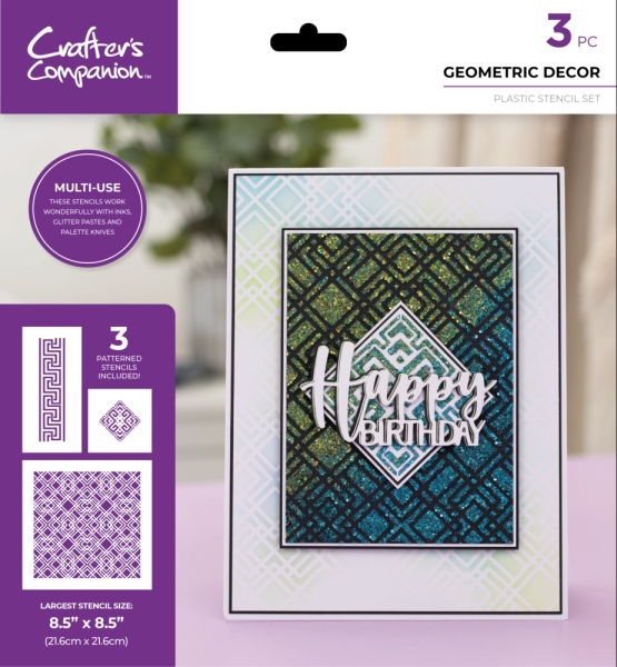 Geometric Decor, Schablonenset - Crafter's Companion