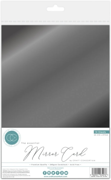 Mirror Card, Gun Metal - Craft Consortium