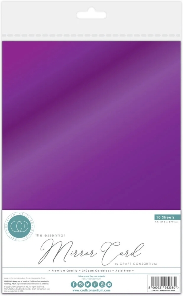 Mirror Card, Purple - Craft Consortium