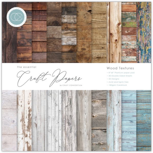 Wood Textures, 8x8 Paper Pad - Craft Consortium