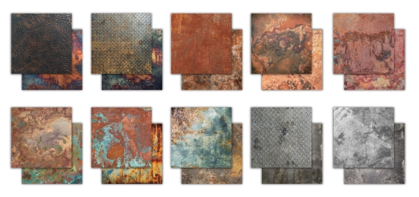 Metal Textures, 8x8 Paper Pad - Craft Consortium